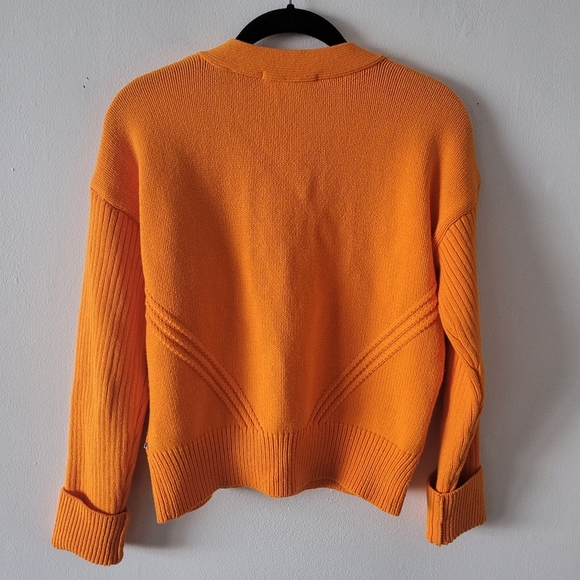 Scotch & Soda Orange Buttton Long Sleeve Cardigan Bright Orange Small - Picture 7 of 13